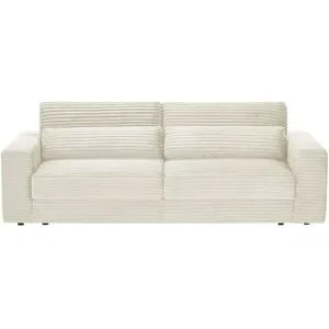 Höffner Big Sofa in modernem Breitcord Branna ¦ creme ¦ Maße (cm): B: 250 H: 101 T: