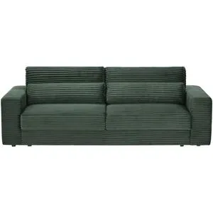 Höffner Big Sofa in modernem Breitcord Branna ¦ grün ¦ Maße (cm): B: 250 H: 101 T: 105.0