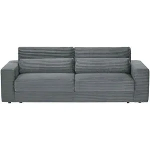 Höffner Big Sofa in modernem Breitcord Branna ¦ grau ¦ Maße (cm): B: 250 H: 101 T: 105.0