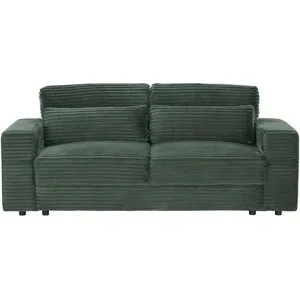 Höffner Big Sofa in modernem Breitcord Branna ¦ grün ¦ Maße (cm): B: 209 H: 89 T: 102.0