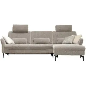 meinSofa Ecksofa Cord DANTE ¦ grau