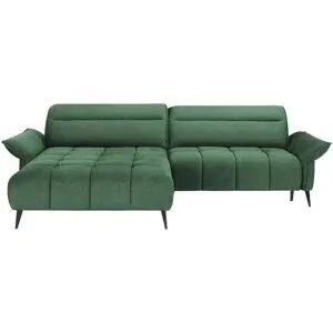 switch Ecksofa mit Kopfteilverstellung Cavani ¦ grün ¦ Maße (cm): B: 272 H: 95