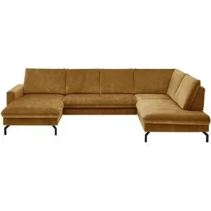 meinSofa Wohnlandschaft aus Mikrofaser Grace ¦ gold ¦ Maße (cm): B: 337 H: 89 T: