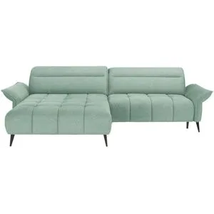 switch Ecksofa mit Kopfteilverstellung Cavani ¦ türkis/petrol ¦ Maße (cm): B:
