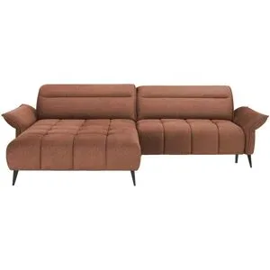 switch Ecksofa mit Kopfteilverstellung Cavani ¦ braun ¦ Maße (cm): B: 272 H: 95