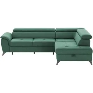 switch Ecksofa  Aldeia ¦ grün ¦ Maße (cm): B: 252 H: 70 T: 200.0