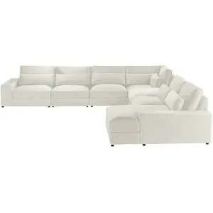 Höffner Ecksofa  Branna ¦ beige ¦ Maße (cm): B: 412 H: 88 T: 296.0
