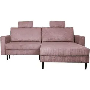uno Ecksofa trendiger Cordstoff Livorno ¦ rosa/pink ¦ Maße (cm): B: 221 H: 105