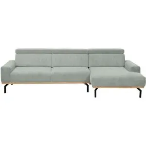 Max Winzer Ecksofa mit Holzsockel  Emmi ¦ silber ¦ Maße (cm): B: 280 H: 92