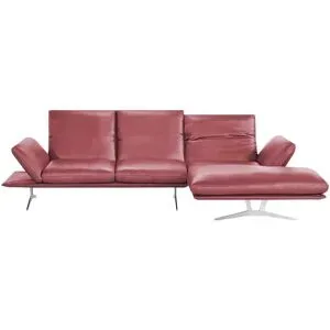 Koinor Ecksofa Echtleder Francis ¦ rot ¦ Maße (cm): H: 93