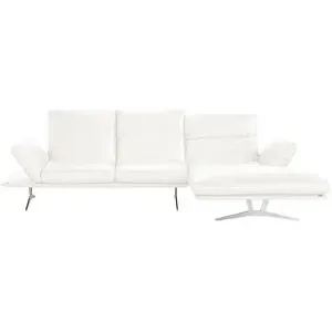 Koinor Ecksofa Echtleder Francis ¦ weiß ¦ Maße (cm): H: 93