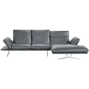 Koinor Ecksofa Echtleder Francis ¦ grau ¦ Maße (cm): H: 93