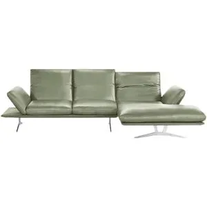 Koinor Ecksofa Echtleder Francis ¦ grün ¦ Maße (cm): H: 93
