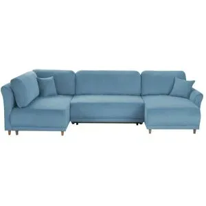 Höffner Wohnlandschaft mit Funktion  Malyn II ¦ türkis/petrol ¦ Maße (cm): B: 316 H: 90