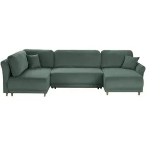 Höffner Wohnlandschaft mit Funktion  Malyn II ¦ grün ¦ Maße (cm): B: 316 H: 90 T: 160.0