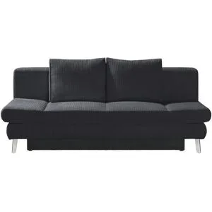 Höffner Schlafsofa mit Bettkasten Sidney ¦ grau ¦ Maße (cm): B: 200 H: 85 T: 90.0