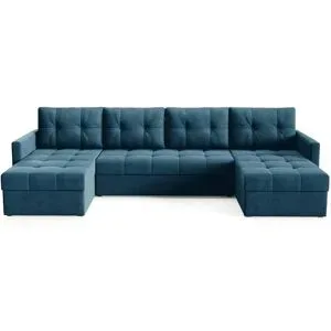 Höffner Wohnlandschaft  Olivia ¦ blau ¦ Maße (cm): B: 301 H: 86