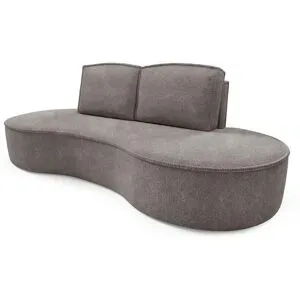 Höffner Einzelsofa  Flow ¦ grau ¦ Maße (cm): B: 234 H: 88