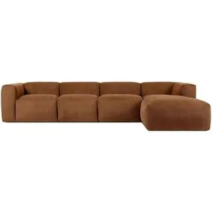 KONSIMO Ecksofa  Buffo ¦ orange ¦ Maße (cm): B: 365 H: 73