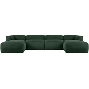 KONSIMO Wohnlandschaft  Buffo ¦ grün ¦ Maße (cm): B: 400 H: 73
