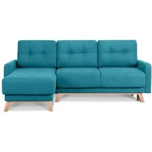 KONSIMO Ecksofa  Visna ¦ blau ¦ Maße (cm): B: 228 H: 79