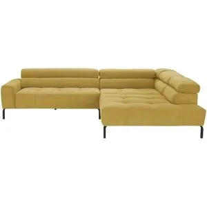 Max Schelling Ecksofa verstellbare Kopfteile MS Verve ¦ gelb ¦ Maße (cm): B: 311