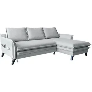 Miuform Ecksofa mit Schlaffunktion Charming Charlie ¦ grau ¦ Maße (cm): B: 228
