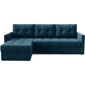 Höffner Ecksofa  Olivia ¦ blau ¦ Maße (cm): B: 230 H: 86
