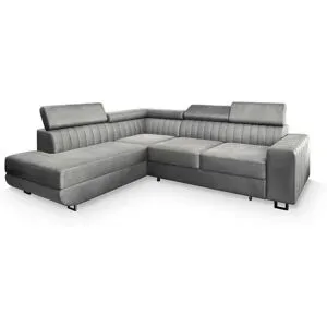 MASSENO Ecksofa mit Schlaffunktion Nola ¦ grau ¦ Maße (cm): B: 253 H: 88