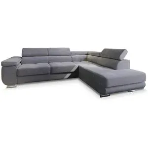 MASSENO Ecksofa mit Schlaffunktion Apiro ¦ grau ¦ Maße (cm): B: 277 H: 90