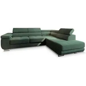 MASSENO Ecksofa mit Schlaffunktion Apiro ¦ grün ¦ Maße (cm): B: 277 H: 90