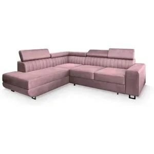 MASSENO Ecksofa mit Schlaffunktion Nola ¦ lila/violett ¦ Maße (cm): B: 253 H: 88