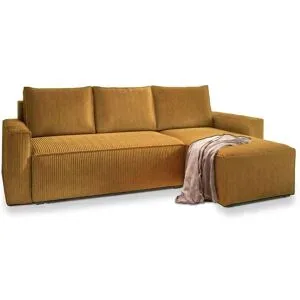 MASSENO Ecksofa mit Schlaffunktion Potaro ¦ gelb ¦ Maße (cm): B: 230 H: 85