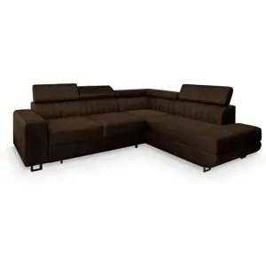 MASSENO Ecksofa mit Schlaffunktion Nola ¦ braun ¦ Maße (cm): B: 253 H: 88