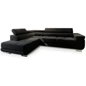 MASSENO Ecksofa mit Schlaffunktion Selva ¦ schwarz ¦ Maße (cm): B: 277 H: 90