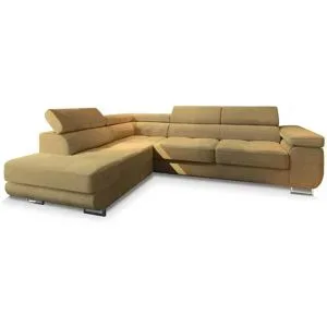 MASSENO Ecksofa mit Schlaffunktion Apiro ¦ gelb ¦ Maße (cm): B: 277 H: 90