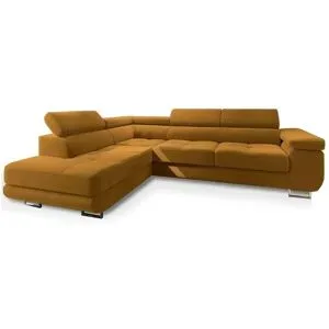MASSENO Ecksofa mit Schlaffunktion Selva ¦ gelb ¦ Maße (cm): B: 277 H: 90