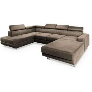 MASSENO Wohnlandschaft mit Schlaffunktion Siena ¦ beige ¦ Maße (cm): B: 335 H: