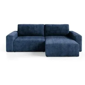 Höffner Ecksofa mit Schlaffunktion Fano ¦ blau ¦ Maße (cm): B: 252 H: 70