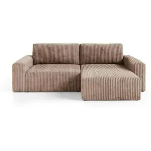 Höffner Ecksofa mit Schlaffunktion Fano ¦ braun ¦ Maße (cm): B: 252 H: 70