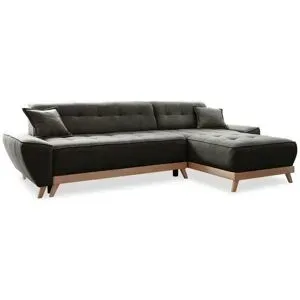 Miuform Ecksofa mit Schlaffunktion Dazzling Daisy ¦ schwarz ¦ Maße (cm): B: 260