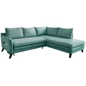 Miuform Ecksofa mit Schlaffunktion Charming Charlie ¦ blau ¦ Maße (cm): B: 234