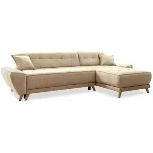 Miuform Ecksofa mit Schlaffunktion Dazzling Daisy ¦ beige ¦ Maße (cm): B: 260 H: