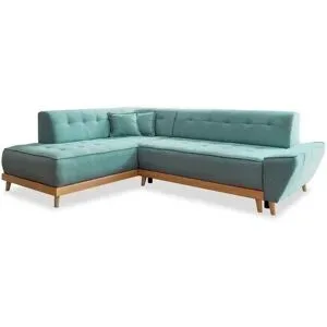 Miuform Ecksofa mit Schlaffunktion Dazzling Daisy ¦ türkis/petrol ¦ Maße (cm):