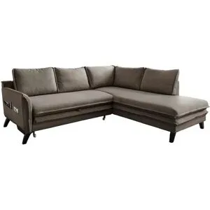 Miuform Ecksofa mit Schlaffunktion Charming Charlie ¦ braun ¦ Maße (cm): B: 234