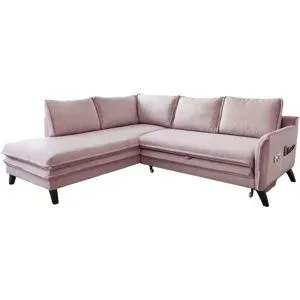 Miuform Ecksofa mit Schlaffunktion Charming Charlie ¦ rosa/pink ¦ Maße (cm): B: