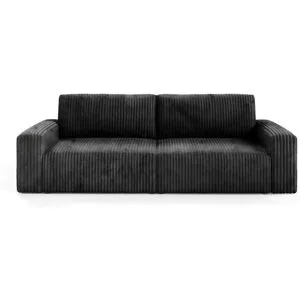 Höffner Einzelsofa mit Schlaffunktion Fano ¦ schwarz ¦ Maße (cm): B: 252 H: 79