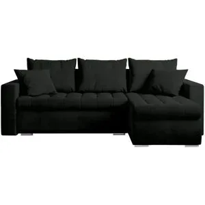 Höffner Ecksofa mit Schlaffunktion  Luis ¦ schwarz ¦ Maße (cm): B: 238 H: 85