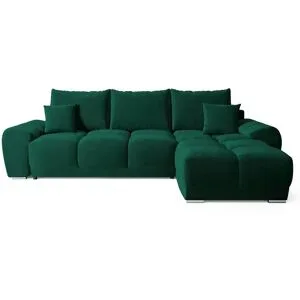 Höffner Ecksofa mit Schlaffunktion  Nubes ¦ grün ¦ Maße (cm): B: 290 H: 85