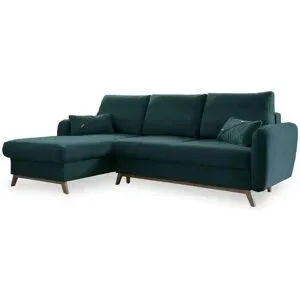 Miuform Ecksofa mit Schlaffunktion Scandic Lagom ¦ türkis/petrol ¦ Maße (cm): B: